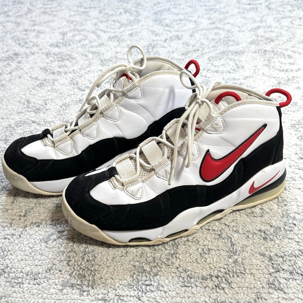 Nike Air Max Uptempo 95 "Bulls" White Red Black Shoes CK0892-101 Men's Size 11.5 - Picture 2 of 11